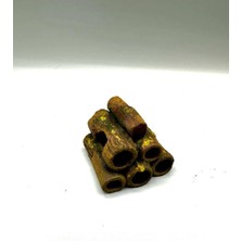 8x6,5 cm Sürüngen ve Kemirgenler Için Teraryum Dekor, Saklanma Tırmanma Alanı %100 El Boyaması