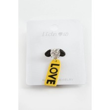 Eco Lounge Love Yazılı Tek Taş Lastikli Toka