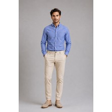 Bihan Store Erkek Uzun Kol Klasik Gömlek - 2655,04,2,1 - Mavi