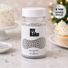 My Bake Gümüş Draje 2 No– Parlak ve Şık Pasta Süsü