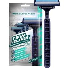 Watsons Men 2 Bıçaklı Kullan At Tıraş Bıçağı 6'lı (6'li Paket)
