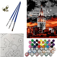Tale Hobby 40 x 50 cm Sayılarla Boyama Hobi Seti Numaralandırılmış Tuval ve Boya Fırçaları