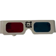 3D Gözlük Kırmızı - Gök Mavi (Cyan) Karton Çocuk Ölçüsü Hafif Tasarım Eğlenceli Kullanım Için Uygun