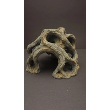 3 Boyut Endüstriyel 16X11 cm Sürüngen ve Kemirgenler Için Teraryum Dekor, Saklanma Tırmanma Alanı %100 El Boyaması