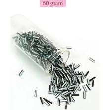 Herşey Trend Herşeytrend Uzun Boru Kesme Boncuk Çap 2mm Uzunluk 10 mm - 60 Gram - Siyah Beyaz - BNC290