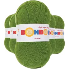 Herşey Trend Herşeytrend 5 Adet Kristal El Örgü Lif Ipi Çam Yeşili 98235 - Bonbon Mudanis
