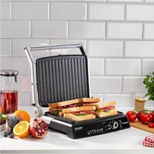 Empressco Pratik ve Şık Tost ve Izgara Makinesi, Inox, Çok Fonksiyonlu, Kolay Temizlik