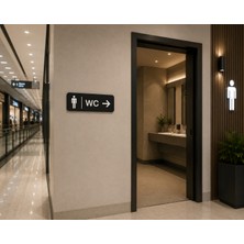 Hedef Hediyelik Wc Tabelası Bay / Bayan Ok Işaretli 2'li Set Halinde