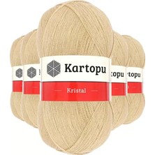 Herşey Trend Herşeytrend 5 Adet Kristal Çift Katlı El Örgü Lif Ipi Sütlü Kahve K884