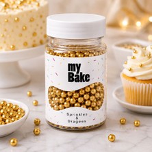 My Bake Gold 2 No Yuvarlak Draje – Parlak Pasta ve Tatlı Süsleme Drajesi