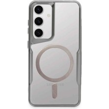 Herşey Trend Herşeytrend Samsung Galaxy S24 Kılıf Boyi Magsafe Silikon Kapak - Gümüş