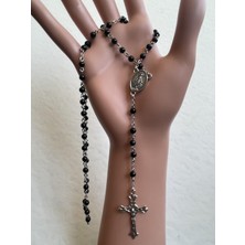 Yada Unique 4mm Oniks Doğal Taş Katolik Hristiyan Rosary Tesbih