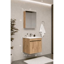 Teta Home Tokyo 55 cm Mdf Banyo Dolabı Seti