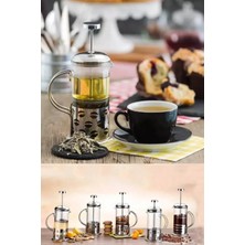 Herşey Trend Herşeytrend New Life 350ML Çelik French Press Bitki Demleme Bardağı Bls Fp 350