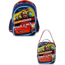 Disney Cars Çift Bölmeli Ilköğretim Okul Çantası ve Beslenme Çantası Seti