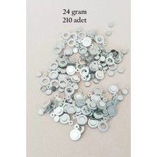 Herşey Trend Herşeytrend Oya Abiye Bileklik Kolye Pleksi Metalik Plastik Pul Gümüş Renk 24 Gram 210 Adet - BNC570
