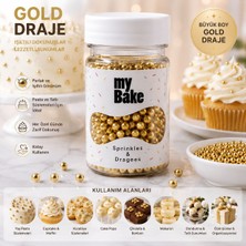 My Bake Gold 4 No  Yuvarlak Draje – Parlak Pasta ve Tatlı Süsleme Drajesi