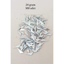 Herşey Trend Herşeytrend Oya Abiye Bileklik Kolye Pleksi Metalik Plastik Pul Gümüş Renk 24 Gram 300 Adet - BNC593