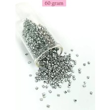 Herşey Trend Herşeytrend Kesme Cam Boncuk 2mm - 60 Gram - Mat Gümüş - BNC381