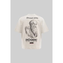 Machinist Erkek Diogenes Design Oversize Tişört Uzay Grisi