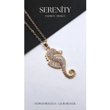 Serenity Deniz Atı Figürlü Çelik KOLYE02