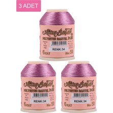Herşey Trend Herşeytrend 3 Adet Altınbaşak Oya ve Dantel Ipi 20 gr - Royaleks - No: 034