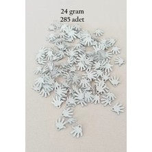 Herşey Trend Herşeytrend Oya Abiye Bileklik Kolye Pleksi Metalik Plastik Pul Gümüş Renk 24 Gram 285 Adet - BNC579