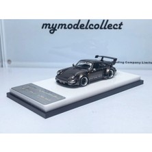 Mymodelcollect 1/64 Porsche 964 Rwb High Wing  Chrome Pearl Gray 999 Limited