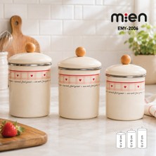 MİEN Cutie 3'lü Emaye Kavanoz Takımı (13/15/17CM)