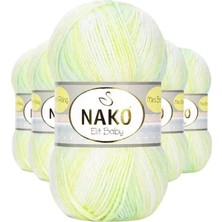 Herşey Trend Herşeytrend 5 Adet Mini Batik Bebe El Örgü Ipi Sarı Yeşil 32424