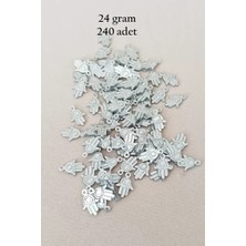 Herşey Trend Herşeytrend Oya Abiye Bileklik Kolye Pleksi Metalik Plastik Pul Gümüş Renk 24 Gram 240 Adet - BNC586