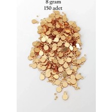 Herşey Trend Herşeytrend Oya Abiye Bileklik Kolye Pleksi Metalik Plastik Pul Altın Renk 8 Gram 150 Adet - BNC497