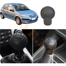 Oto h.i.t. Citroen C3 Mk1 Manuel Uyumlu Vites Kılıfı Masajlı Mat Siyah