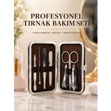 Cndr Manikür Pedikür Seti 7 Parça Tırnak Mantarı Tırnak Batığı Temizleme Taşınabilir Çanta