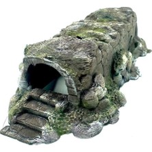 3 Boyut Endüstriyel 18 x 4,4 cm Sürüngen ve Kemirgenler Için Teraryum Dekor, %100 El Boyaması