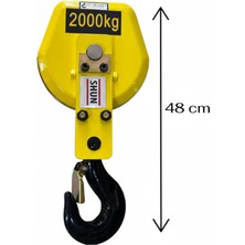 His Ticaret 2 Ton 2/1 Donanım Vinç Kanca Bloğu 8-14 mm Halat