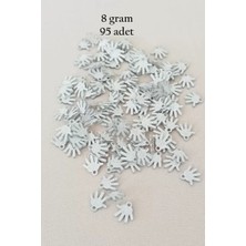 Herşey Trend Herşeytrend Oya Abiye Bileklik Kolye Pleksi Metalik Plastik Pul Gümüş Renk 8 Gram 95 Adet - BNC519