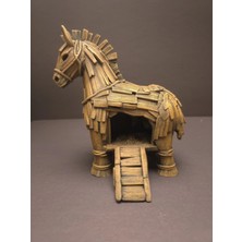 3 Boyut Endüstriyel 13 X18 cm Sürüngen ve Kemirgenler Için Teraryum Dekor, Troja, %100 El Boyaması