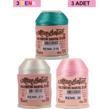 Herşey Trend Herşeytrend 3 Adet Altınbaşak Oya ve Dantel Ipi 20 gr - Royaleks - No: 375 - 038 - 316