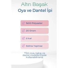 Herşey Trend Herşeytrend 3 Adet Altınbaşak Oya ve Dantel Ipi 20 gr - Royaleks - No: 635