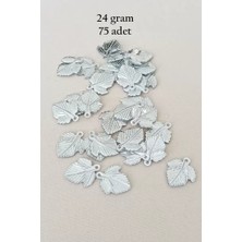 Herşey Trend Herşeytrend Oya Abiye Bileklik Kolye Pleksi Metalik Plastik Pul Gümüş Renk 24 Gram 75 Adet - BNC582