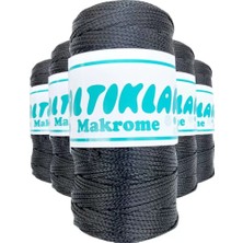 Herşey Trend Herşeytrend 5 Adet Polyester Makrome Ipi 68 Füme Gri 100 gr