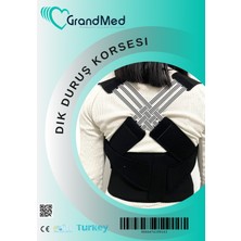 GrandMed Dik Duruş Korsesi Bel Sırt Bedensiz Ayarlanabilir