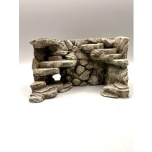 3 Boyut Endüstriyel 14,5 x 8,5 cm Sürüngen ve Kemirgenler Için Teraryum Dekor, Saklanma Tırmanma Alanı