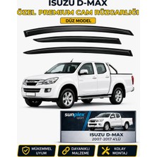 Sunplex Isuzu D-Max 2007-2017 Uyumlu Cam Rüzgarlığı Takım 4 Lü Rüzgar Kesici Yağmur Önleyici