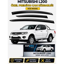 Sunplex Mitsubishi L200 2008-2015 Uyumlu Cam Rüzgarlığı Takım 4 Lü Takım Rüzgar Kesici Yağmur Önleyici
