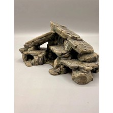 3 Boyut Endüstriyel 18X9 cm Sürüngen ve Kemirgenler Için Teraryum Dekor, Saklanma Tırmanma Alanı (Renkli) (180X89 Mm)