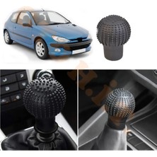 Oto h.i.t. Peugeot 206 Manuel Uyumlu Vites Kılıfı Masajlı Mat Siyah