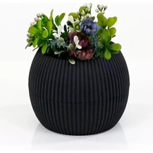 Herşey Trend Herşeytrend Mercan Saksı 2 Numara 0,35 Litre Su Hazneli Dekoratif Kaktüs Sukulent Saksı 11,8x9,2 cm
