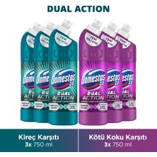 Domestos Dual Action Kireç Karşıtı Çamaşır Suyu 750 ml X3 Dual Action Kötü Koku Karşıtı 750 ml X3